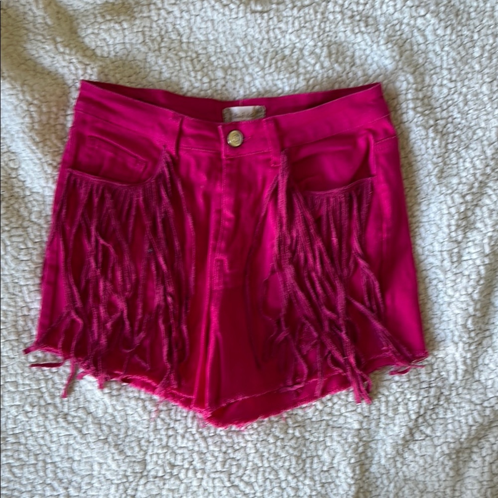 Altars state pink denim shorts